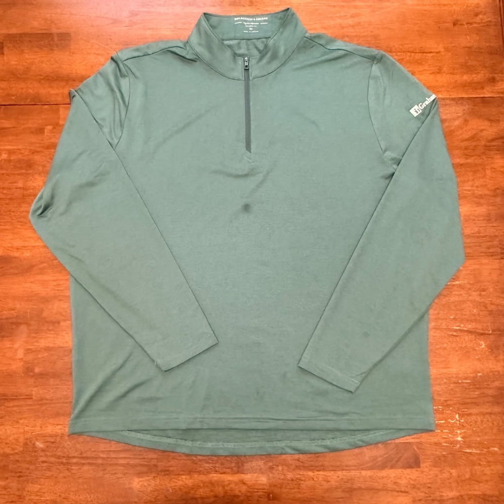 Holderness & Bourne Mens XL The Bell Pullover Green Golf Performance Quarter Zip
